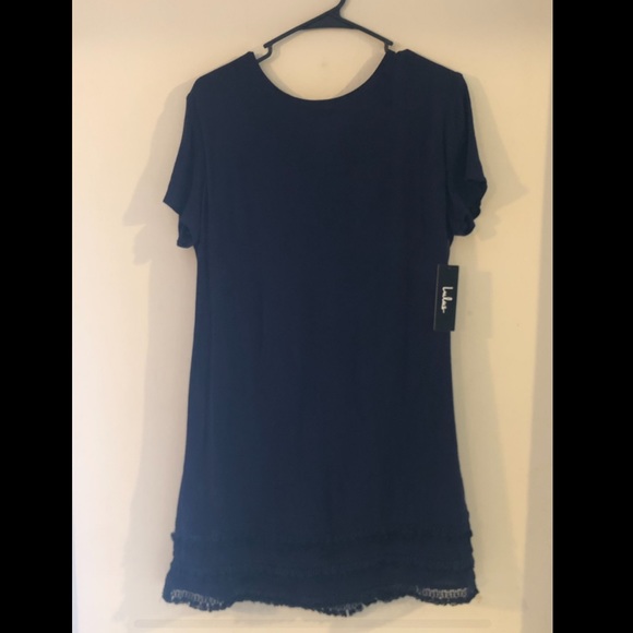 Navy Blue Lulus Dress - Picture 1 of 4